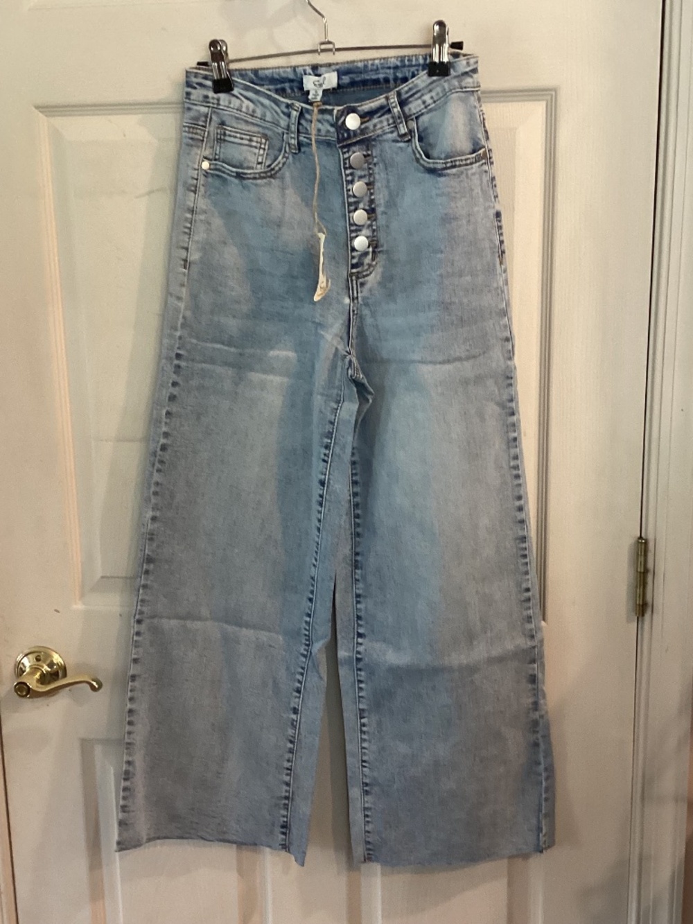 NWT EASEL RAW HEM BUTTON FLY JEANS SMALL